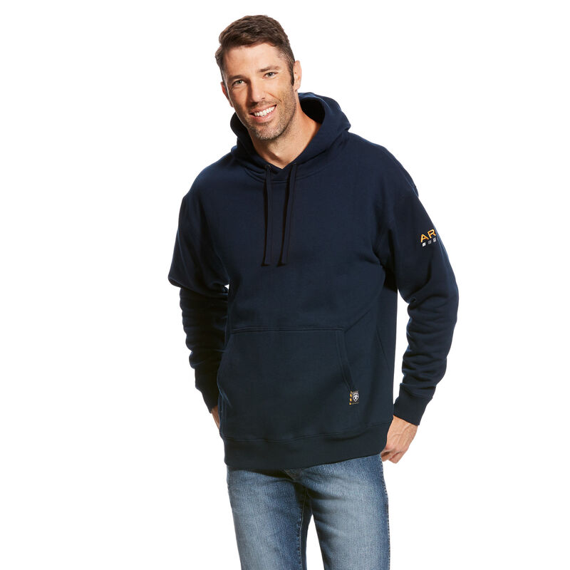 Sudadera Con Capucha Ariat Rebar Workman Azul Marino Hombre - Chile 835-SWZNQK